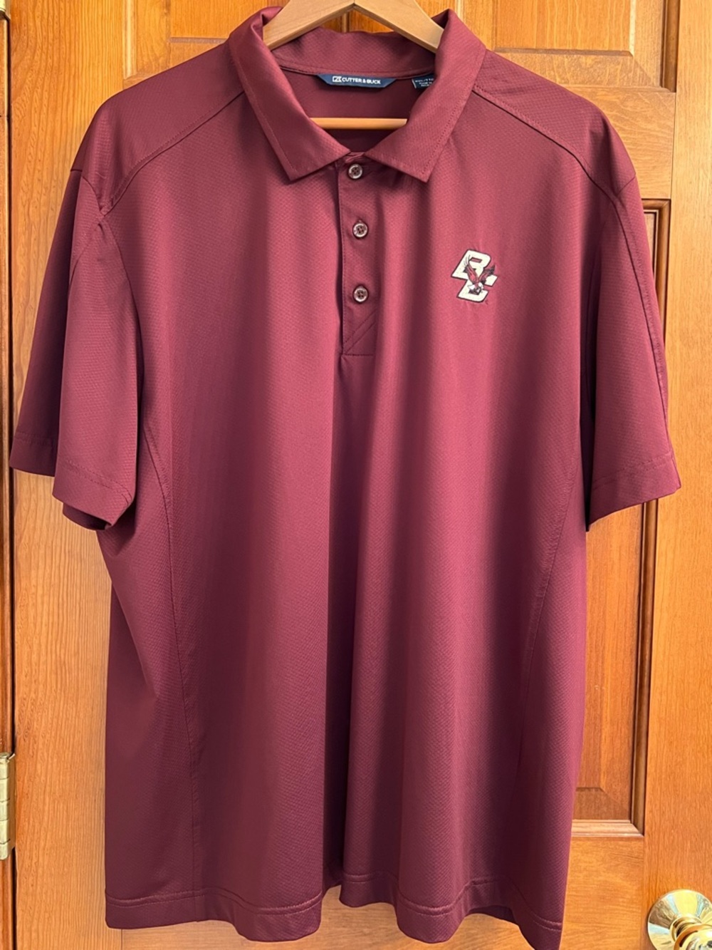 Boston College Cutter & Buck XXL Maroon Polo with Embroidered Logo - NWOT